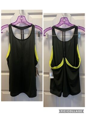 NWT Shape Sierra Muscle Tank in Duffle Bag/Safety Yellow - Sz Large